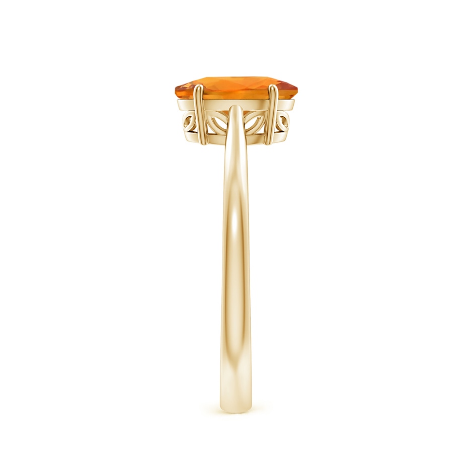 8x6mm AAA Oval Solitaire Orange Sapphire Cocktail Ring in 18K Yellow Gold side 299