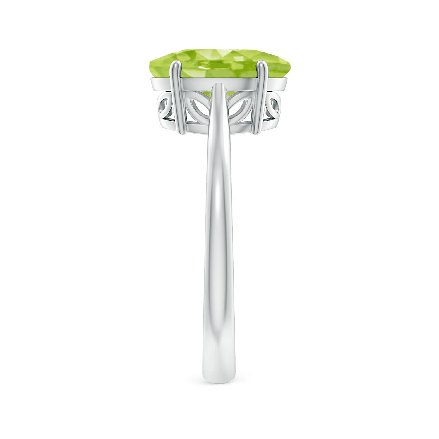 AA - Peridot / 2.6 CT / 14 KT White Gold