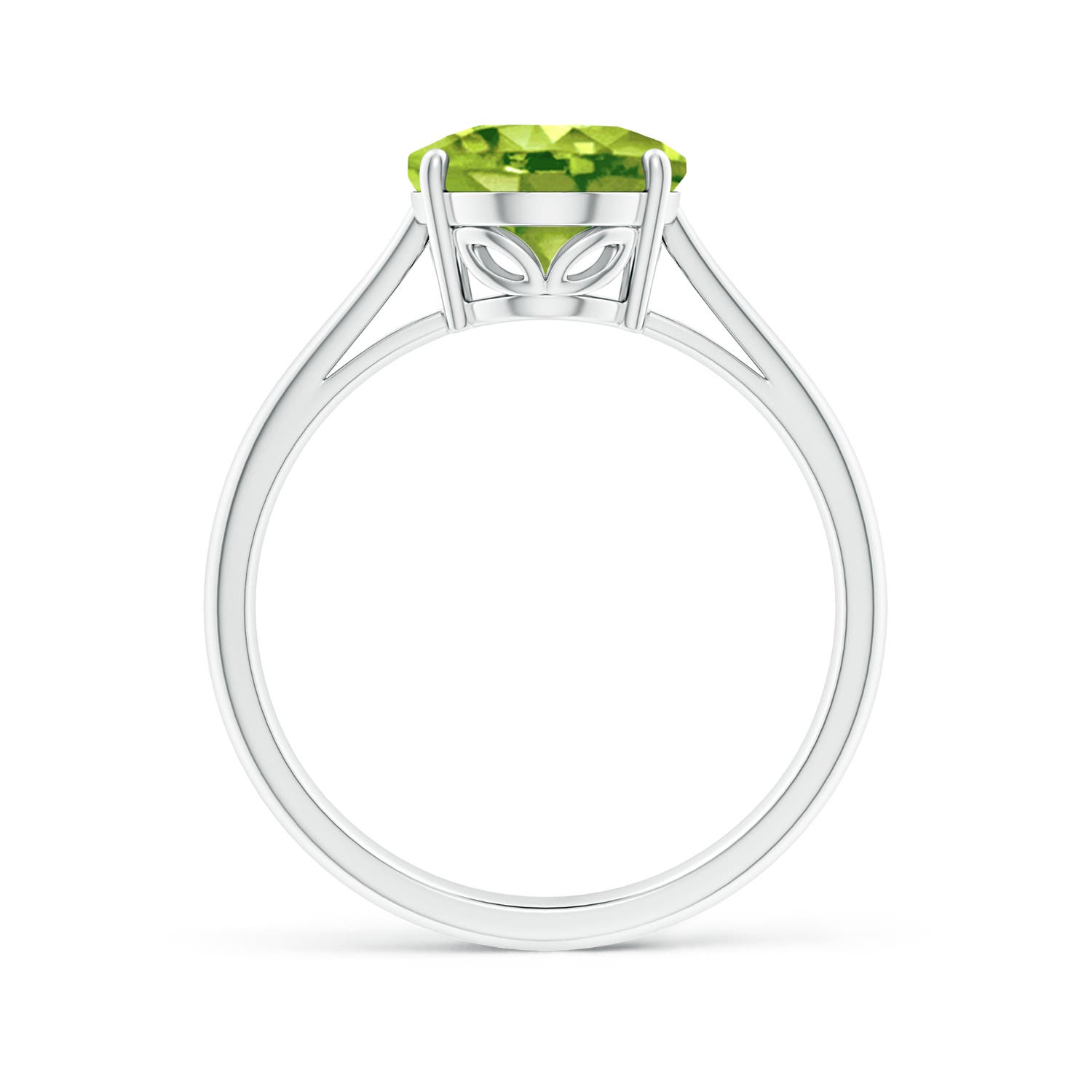 AAA - Peridot / 2.6 CT / 14 KT White Gold