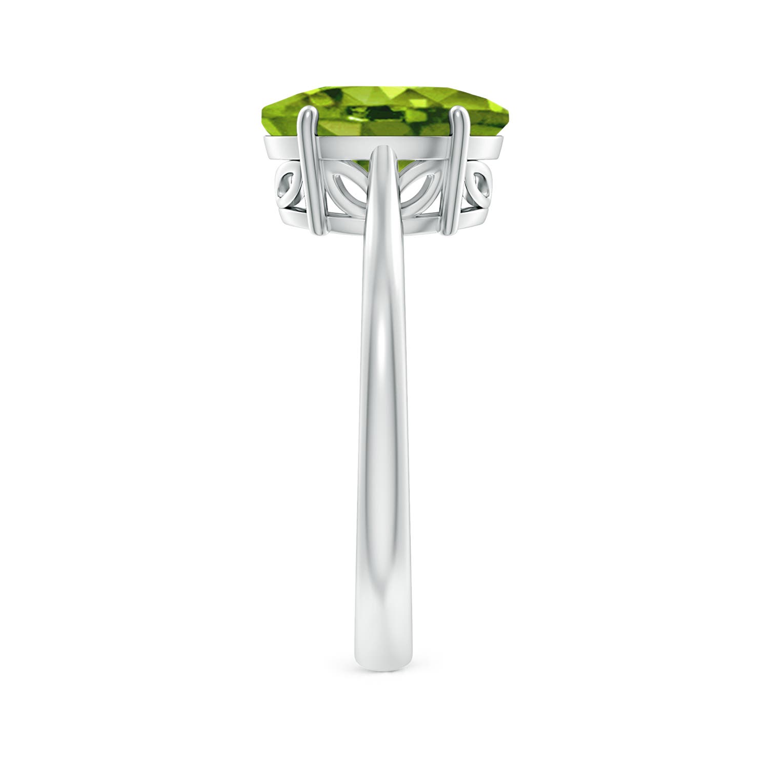 AAAA - Peridot / 2.6 CT / 14 KT White Gold