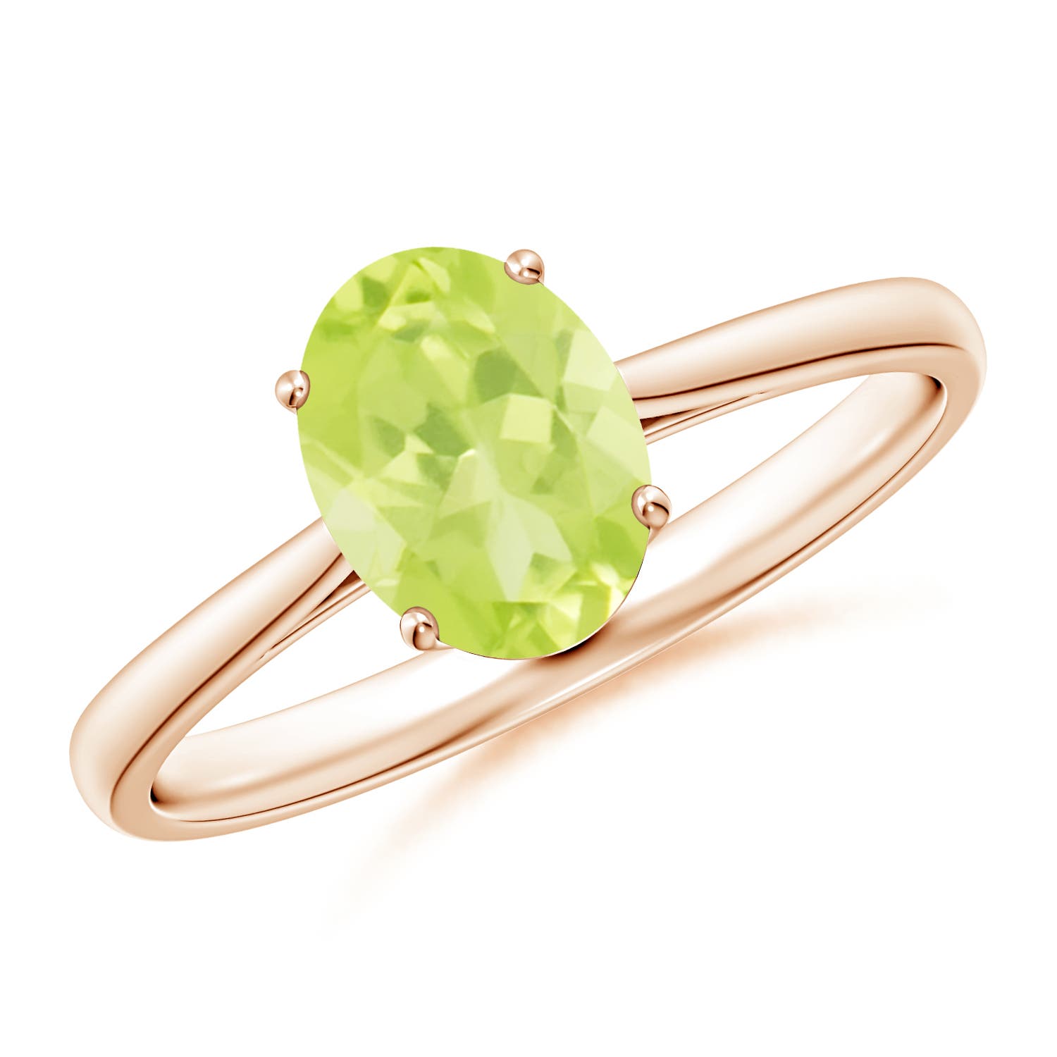 A - Peridot / 1.35 CT / 14 KT Rose Gold