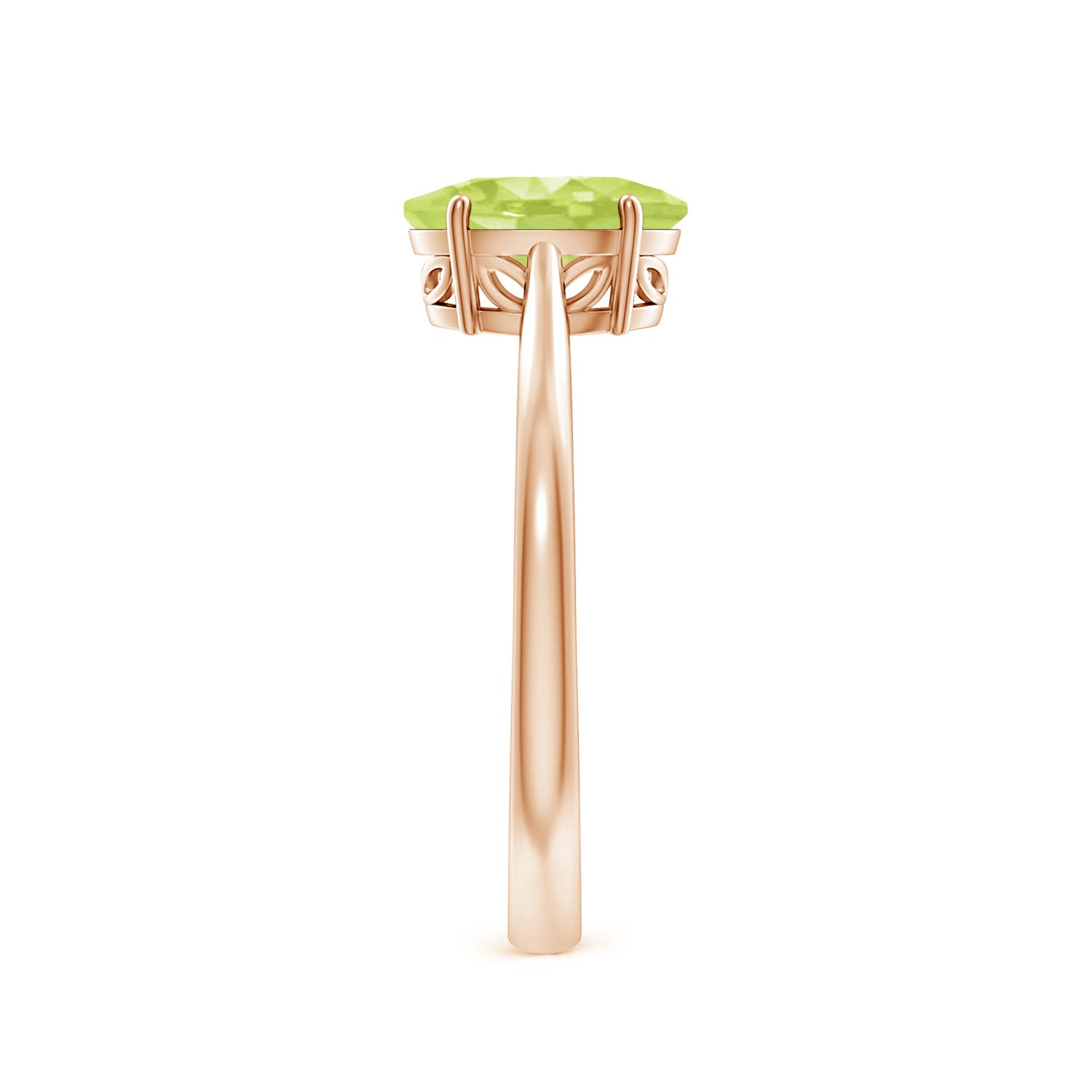 A - Peridot / 1.35 CT / 14 KT Rose Gold