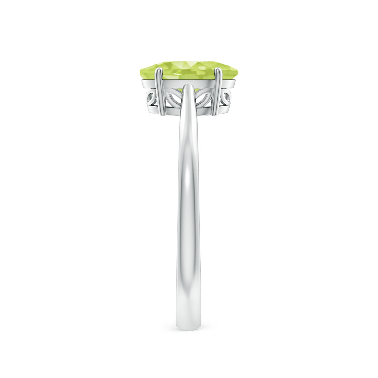 A - Peridot / 1.35 CT / 14 KT White Gold