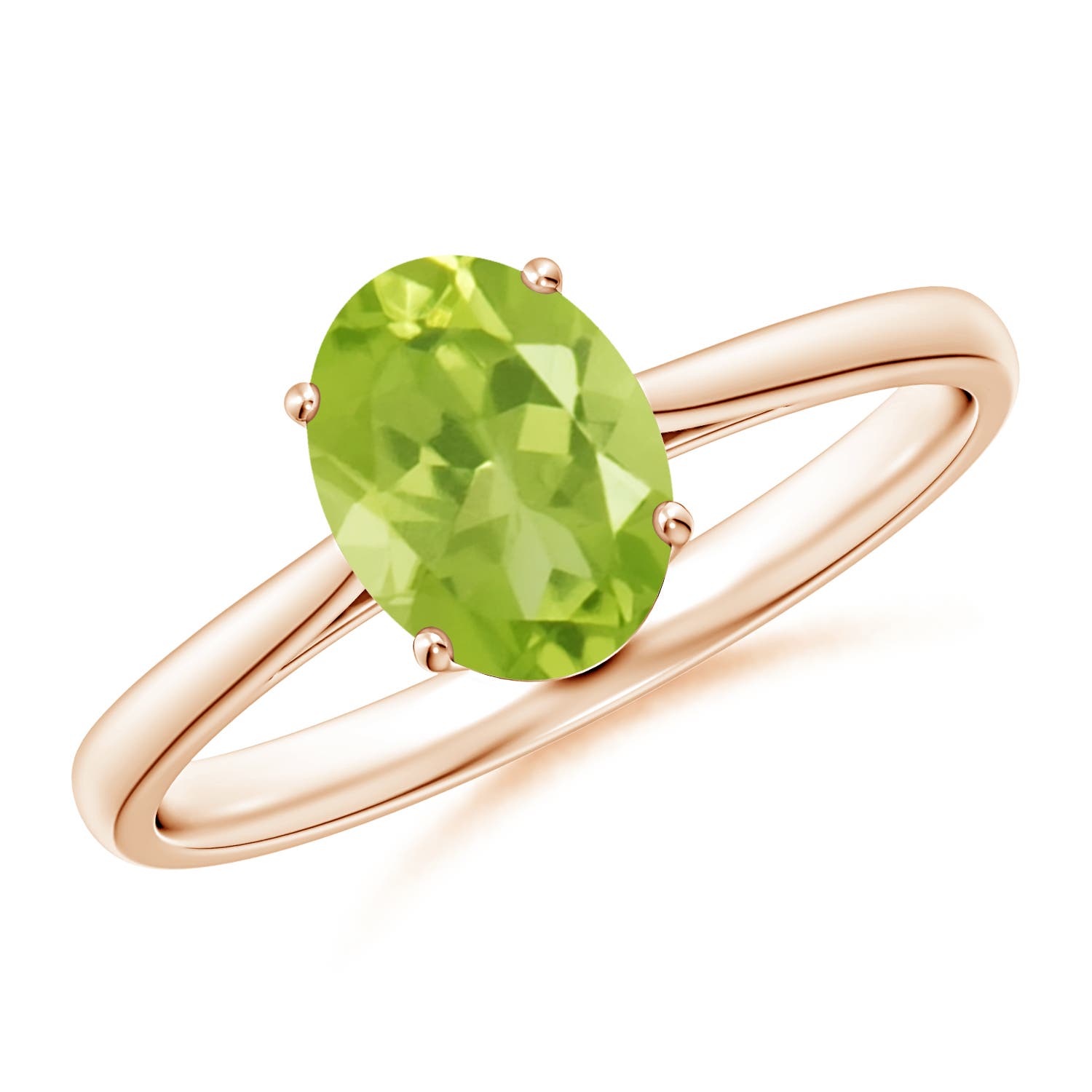 AA - Peridot / 1.35 CT / 14 KT Rose Gold