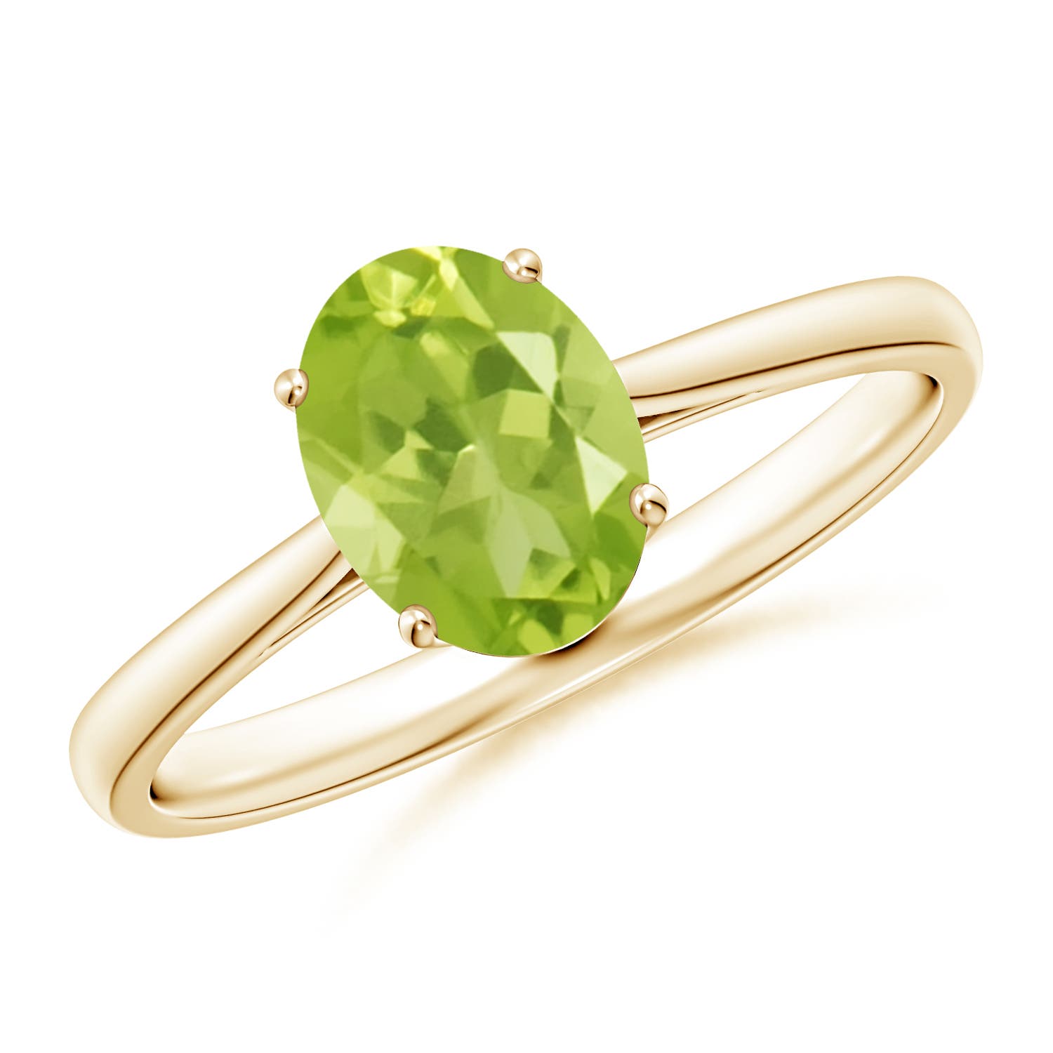 AA - Peridot / 1.35 CT / 14 KT Yellow Gold