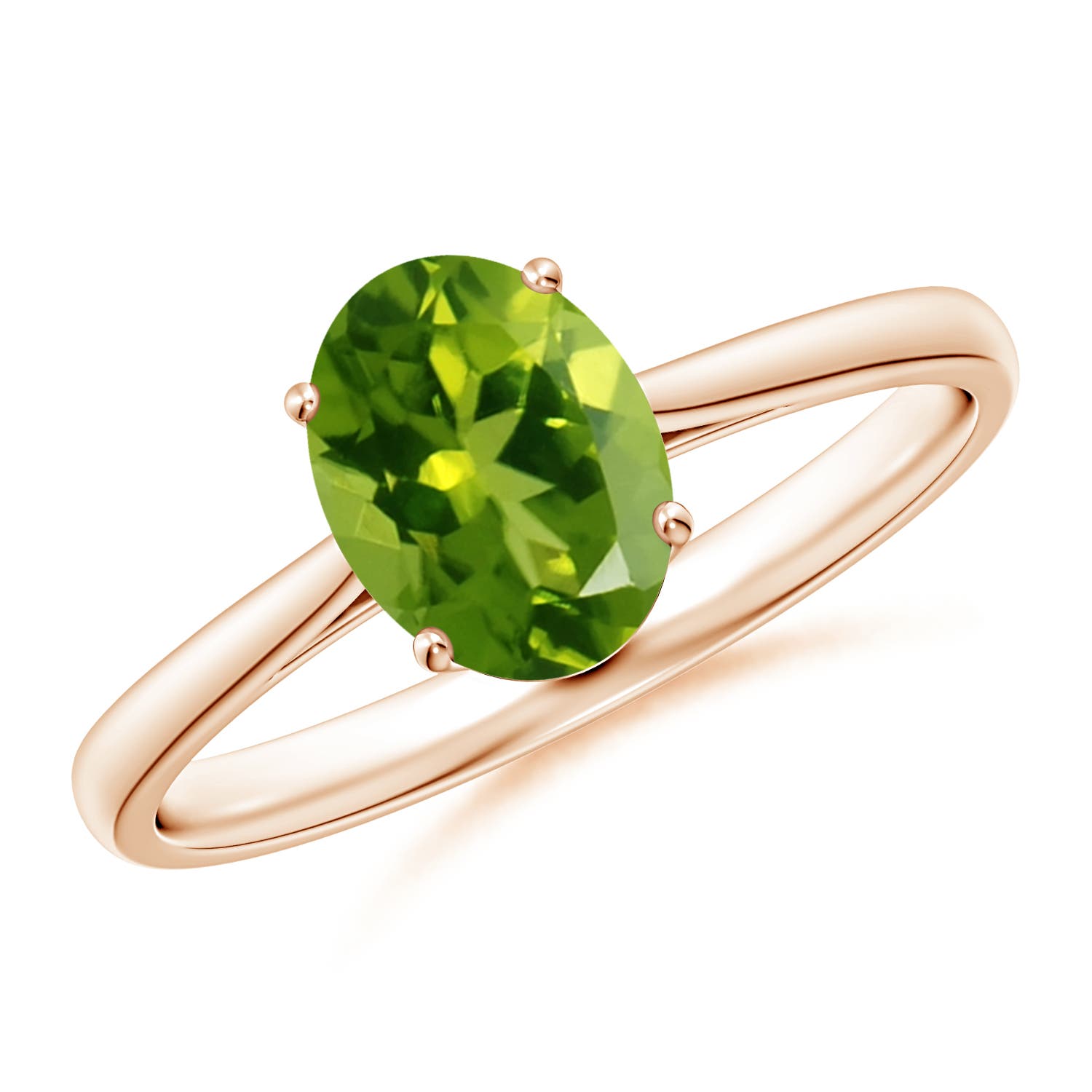 AAAA - Peridot / 1.35 CT / 14 KT Rose Gold