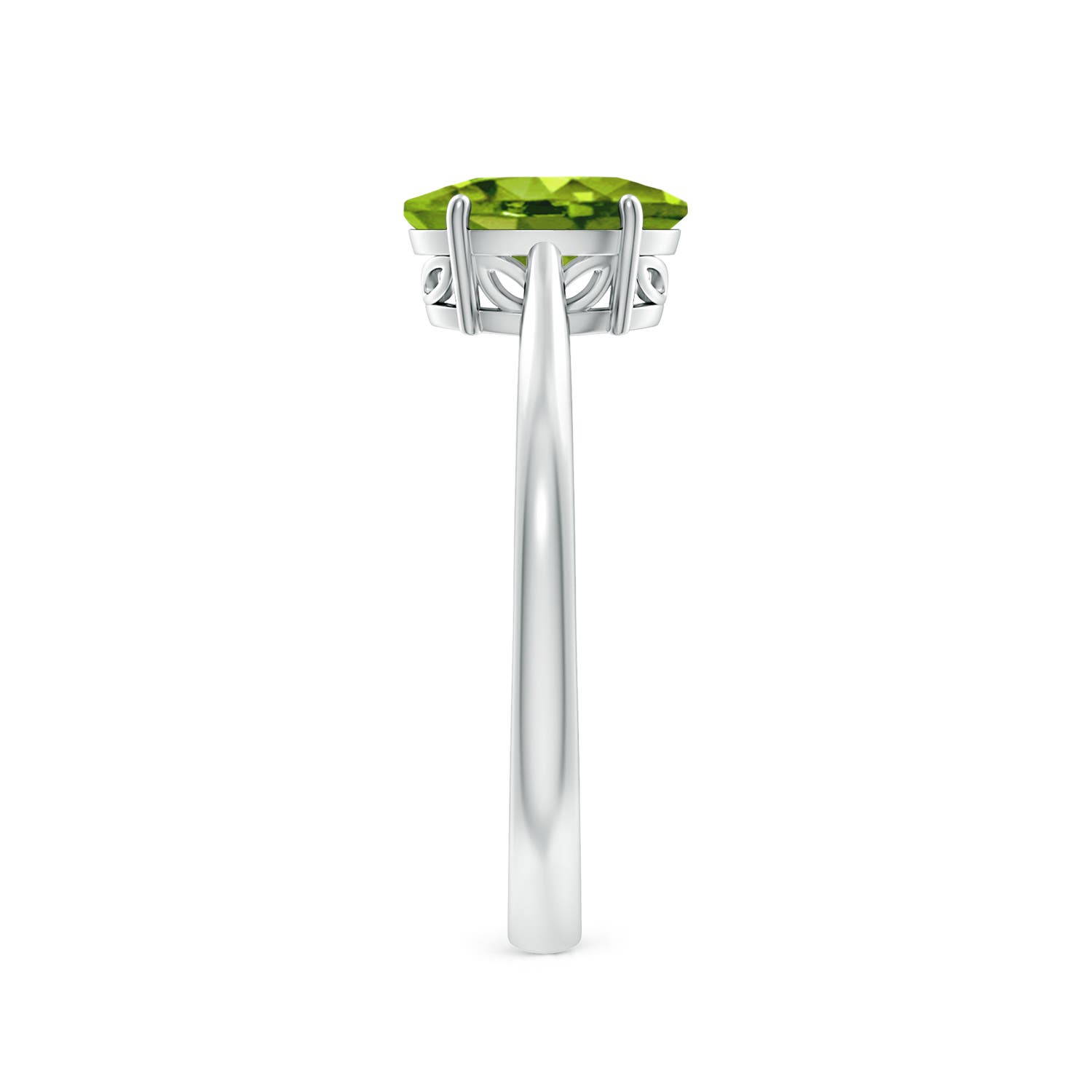 AAAA - Peridot / 1.35 CT / 14 KT White Gold