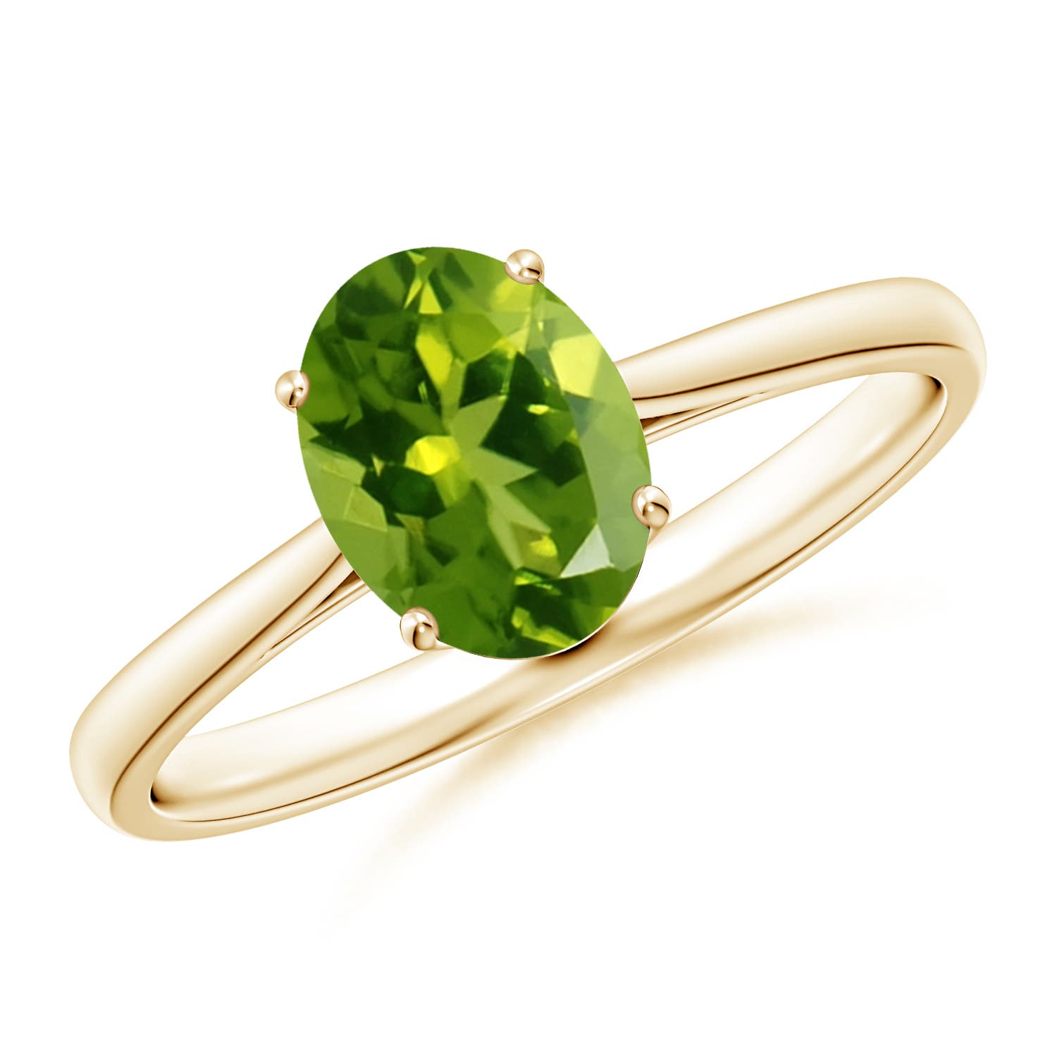 AAAA - Peridot / 1.35 CT / 14 KT Yellow Gold