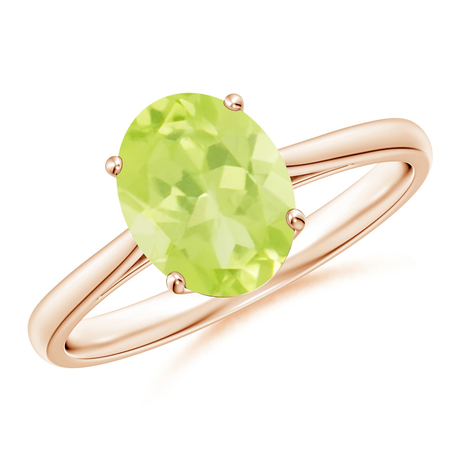 A - Peridot / 1.9 CT / 14 KT Rose Gold