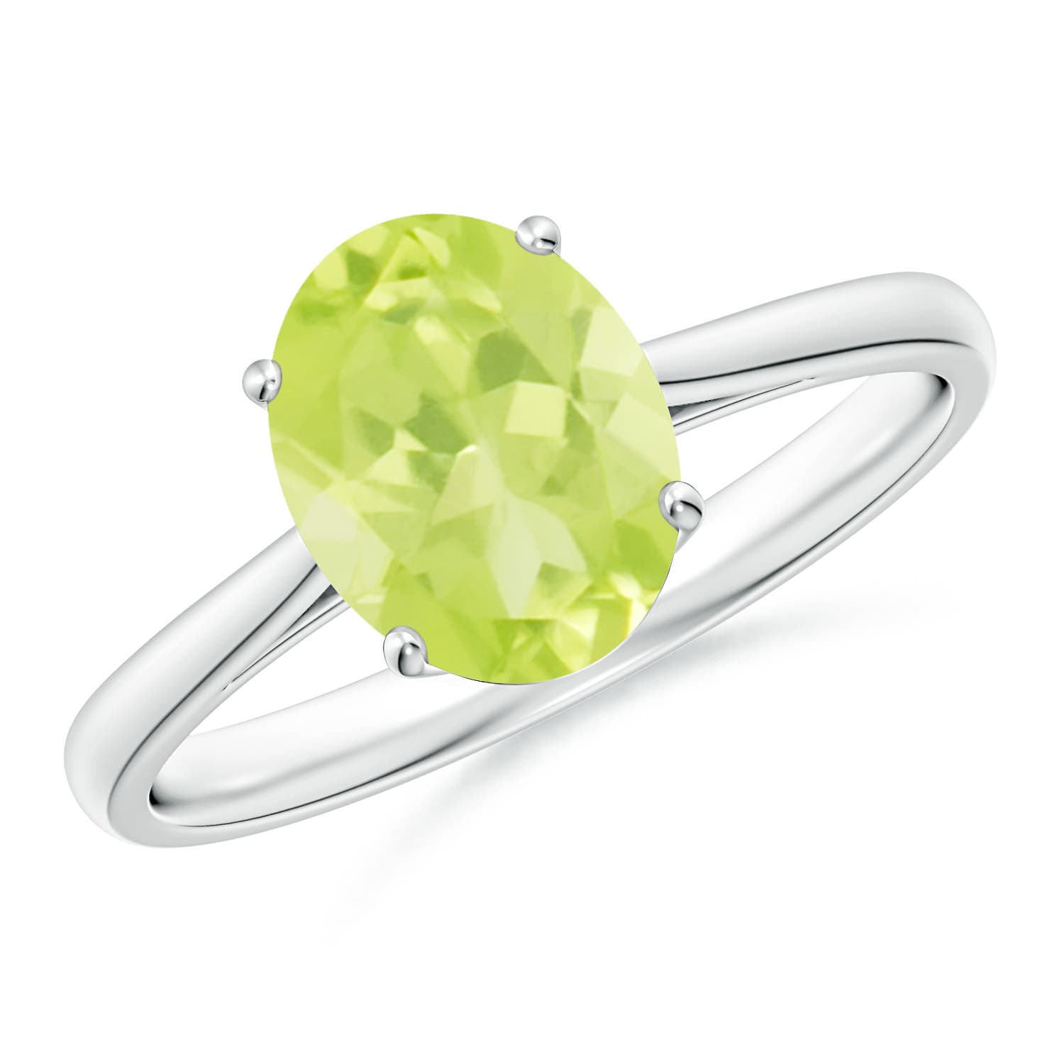 A - Peridot / 1.9 CT / 14 KT White Gold