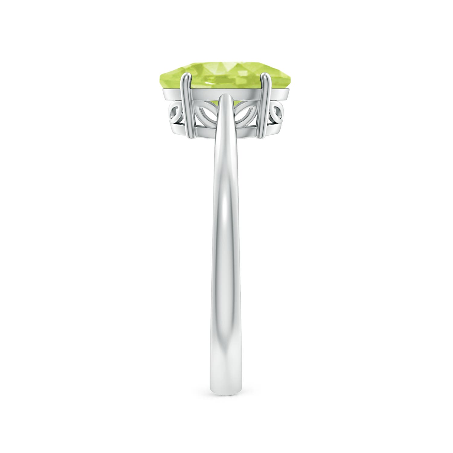 A - Peridot / 1.9 CT / 14 KT White Gold