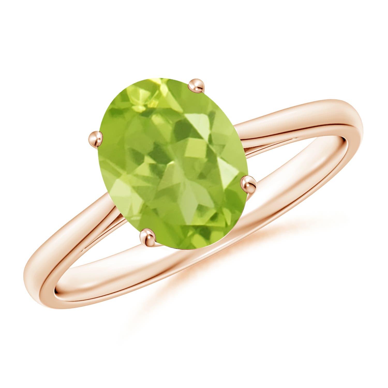 AA - Peridot / 1.9 CT / 14 KT Rose Gold