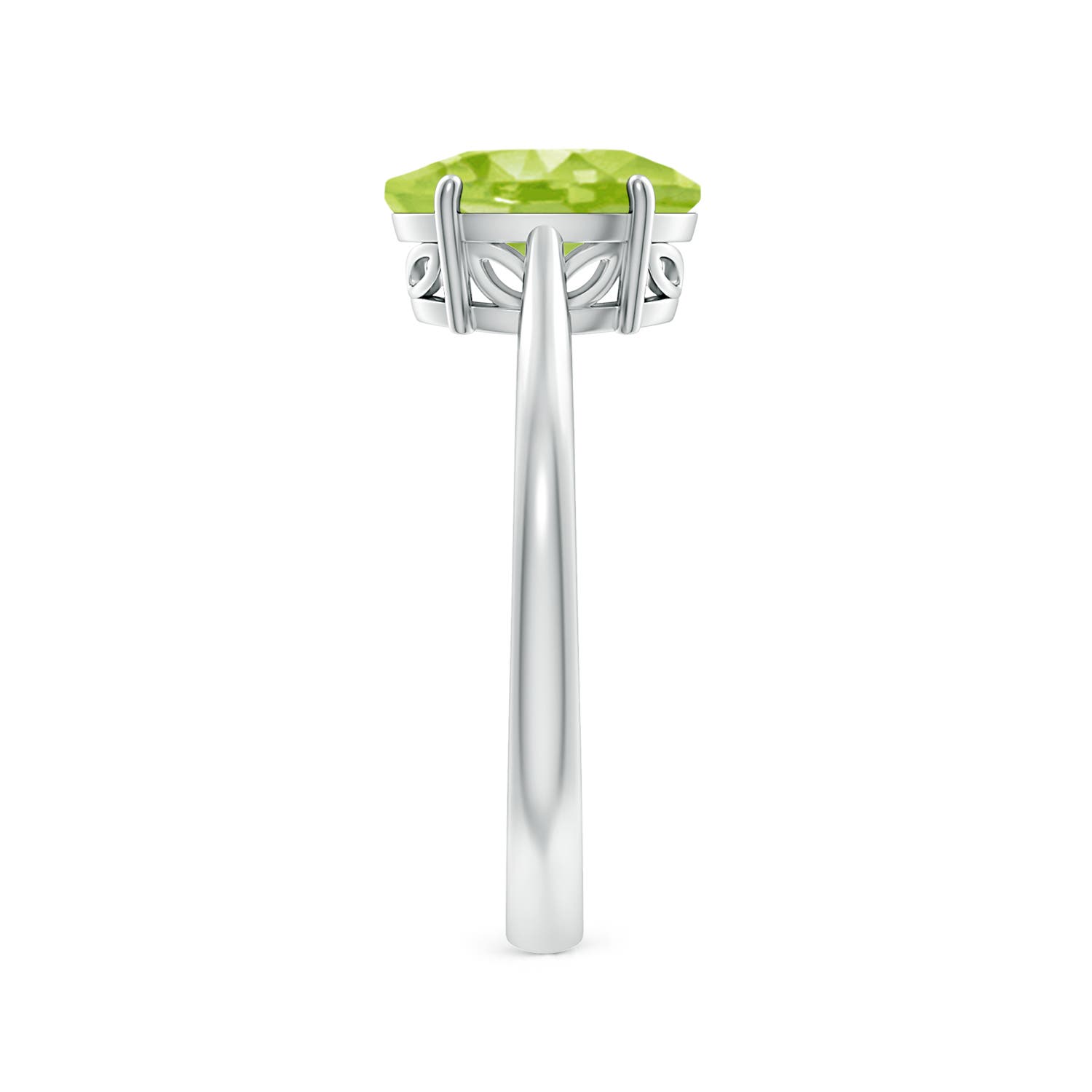 AA - Peridot / 1.9 CT / 14 KT White Gold