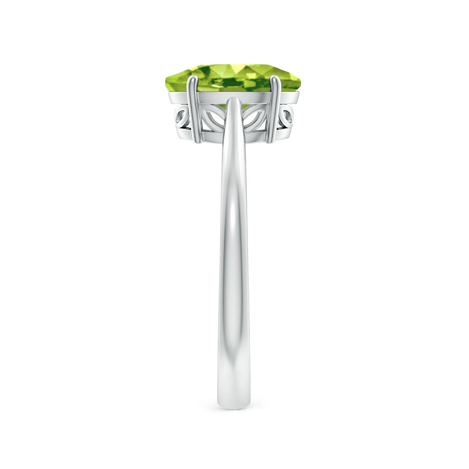 AAA - Peridot / 1.9 CT / 14 KT White Gold