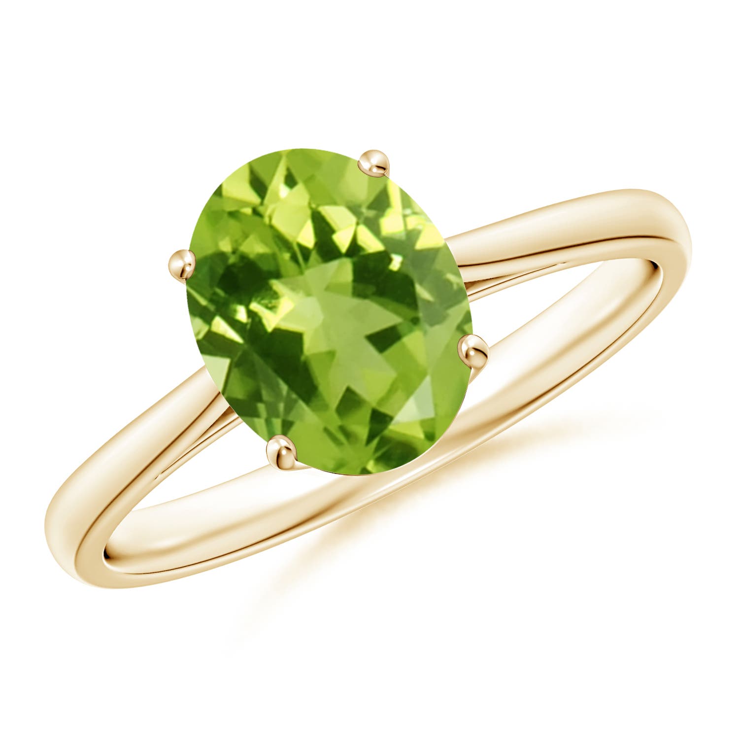 AAA - Peridot / 1.9 CT / 14 KT Yellow Gold