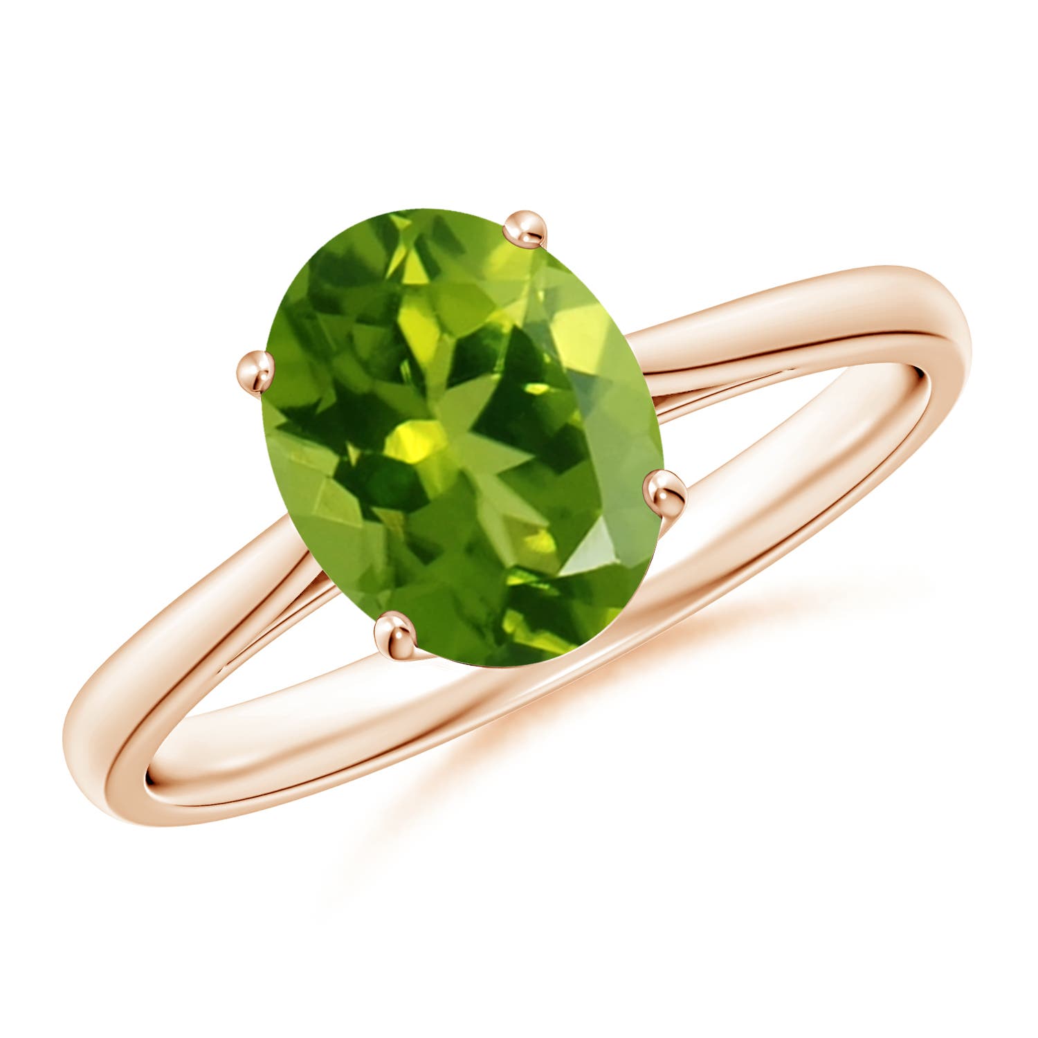 AAAA - Peridot / 1.9 CT / 14 KT Rose Gold