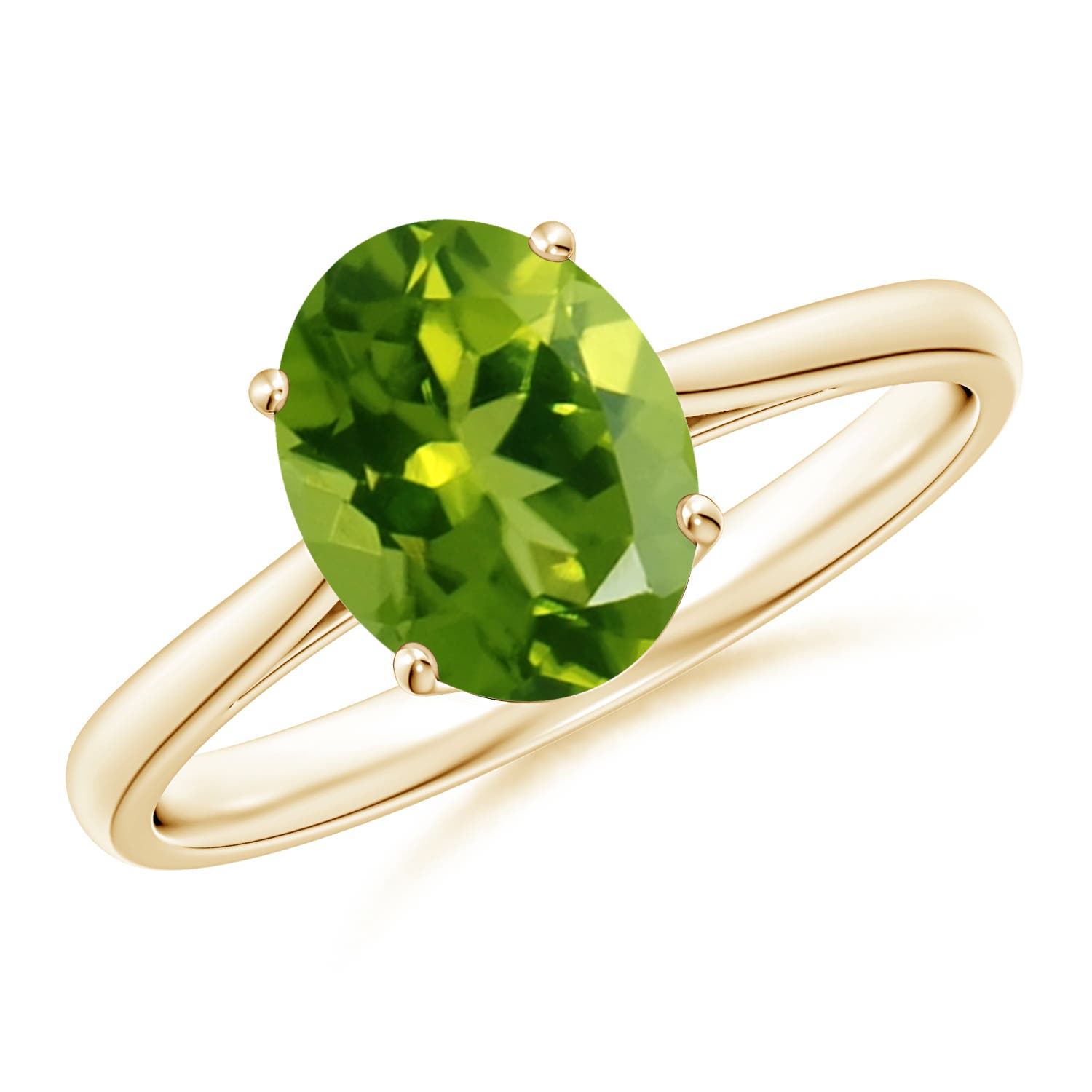 AAAA - Peridot / 1.9 CT / 14 KT Yellow Gold