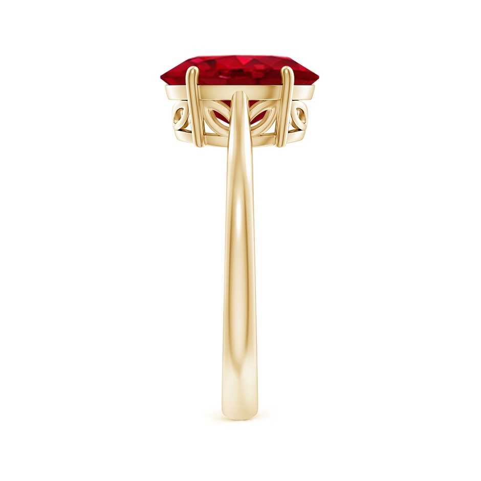 10x8mm AAA Oval Solitaire Ruby Cocktail Ring in Yellow Gold side 299