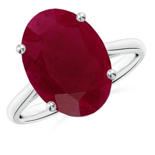 14x10mm A Oval Solitaire Ruby Cocktail Ring in P950 Platinum