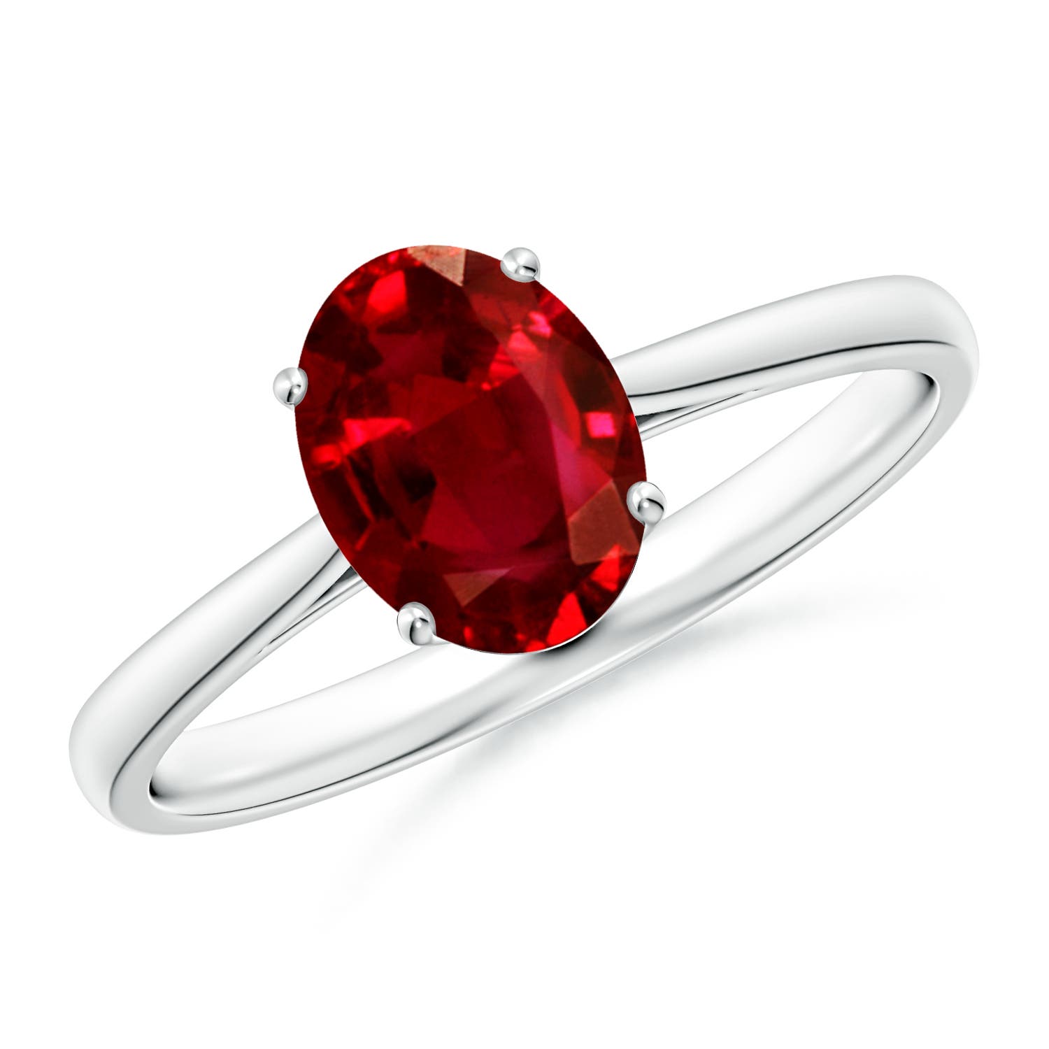 AAAA - Ruby / 1.25 CT / 14 KT White Gold