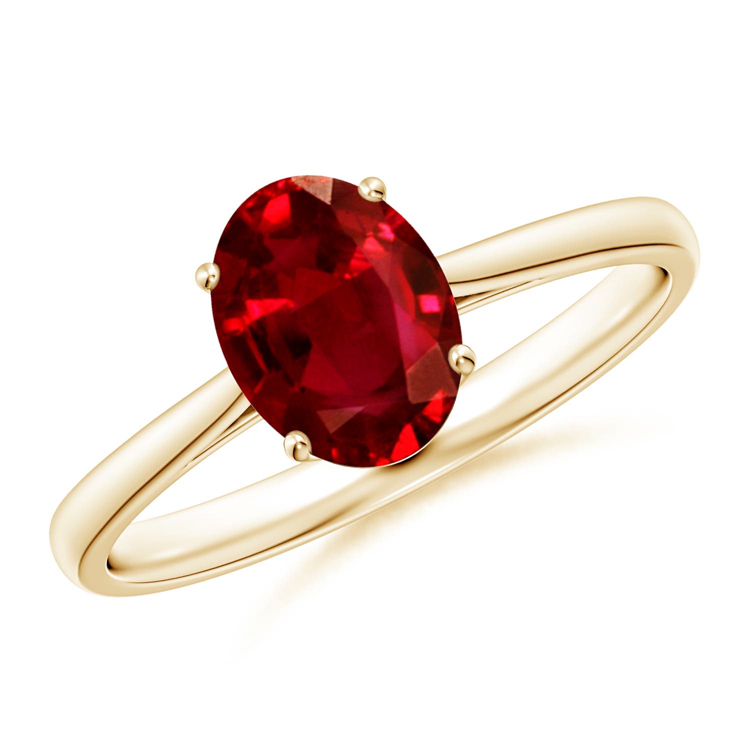 AAAA - Ruby / 1.25 CT / 14 KT Yellow Gold