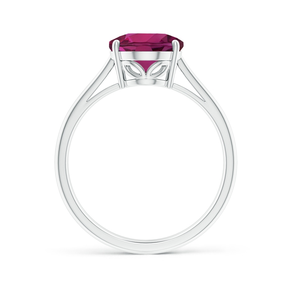 10x8mm AAAA Oval Solitaire Rhodolite Cocktail Ring in White Gold side 199