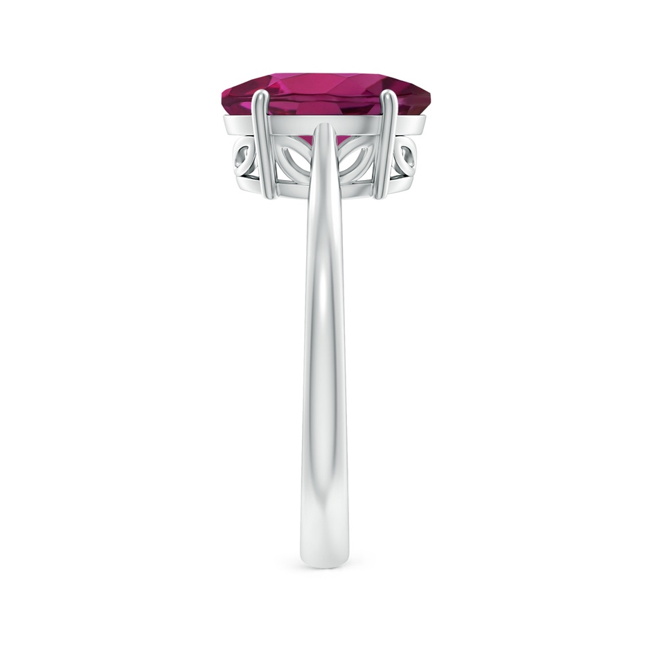 10x8mm AAAA Oval Solitaire Rhodolite Cocktail Ring in White Gold side 299