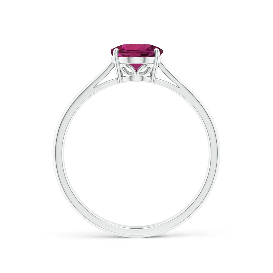 8x6mm AAAA Oval Solitaire Rhodolite Cocktail Ring in S999 Silver side 199