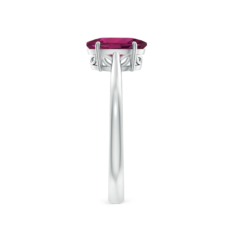 8x6mm AAAA Oval Solitaire Rhodolite Cocktail Ring in S999 Silver side 299