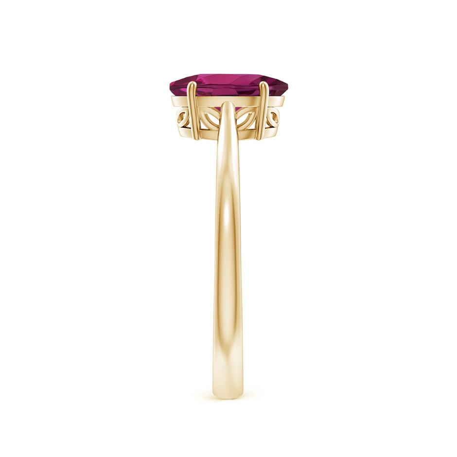 8x6mm AAAA Oval Solitaire Rhodolite Cocktail Ring in Yellow Gold side 299