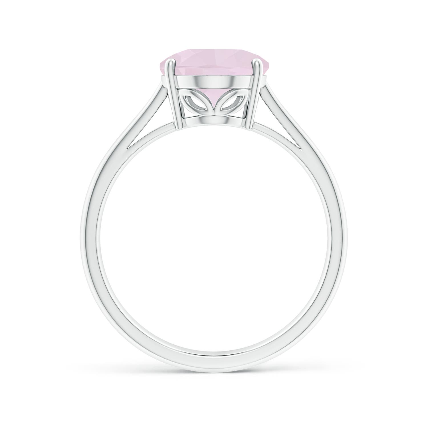 A - Rose Quartz / 2.2 CT / 14 KT White Gold