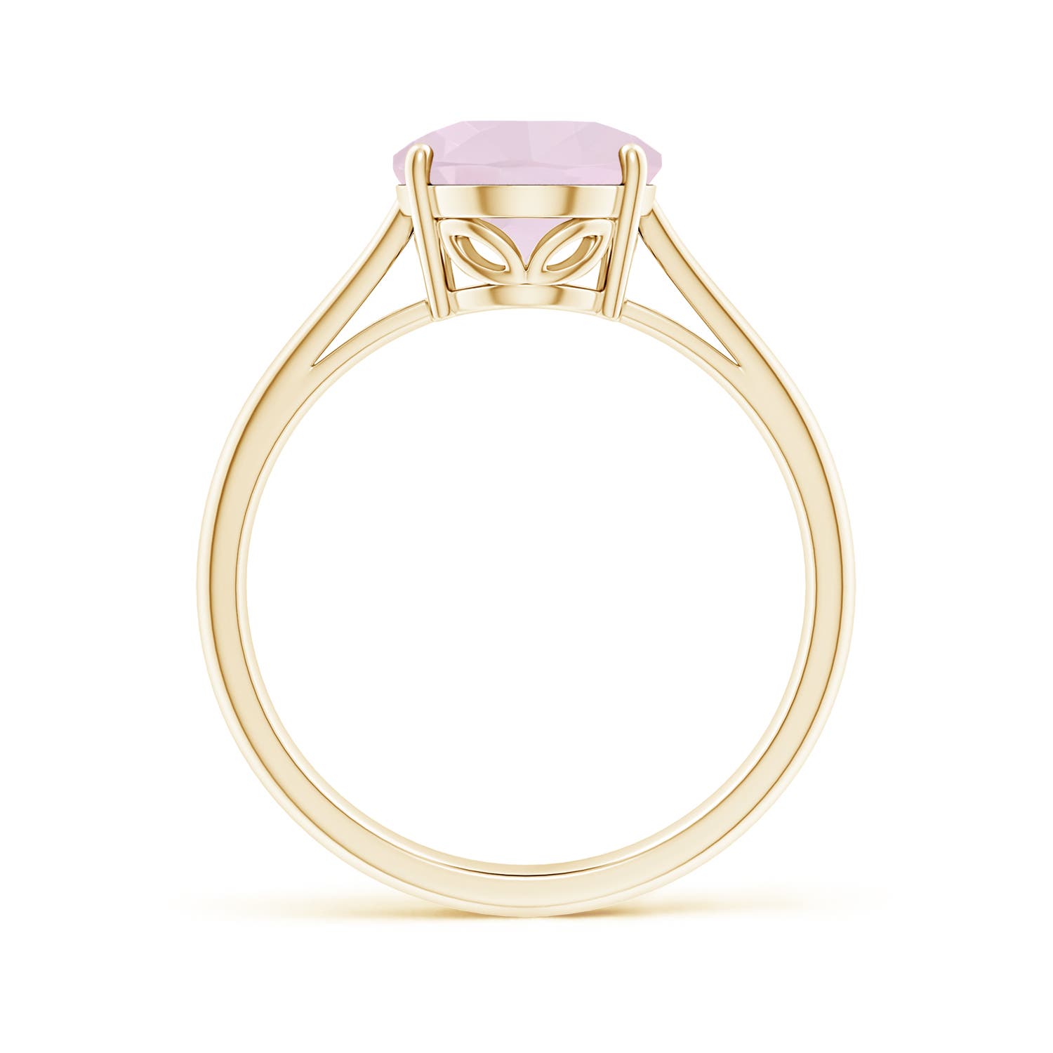 A - Rose Quartz / 2.2 CT / 14 KT Yellow Gold