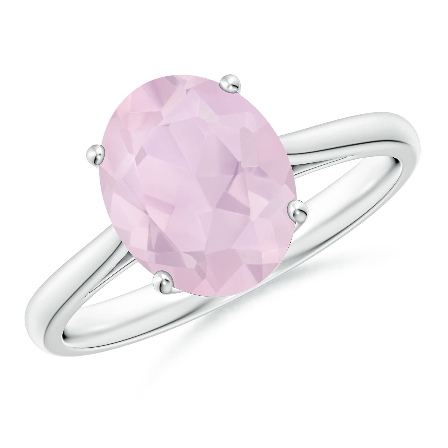 AA - Rose Quartz / 2.2 CT / 14 KT White Gold