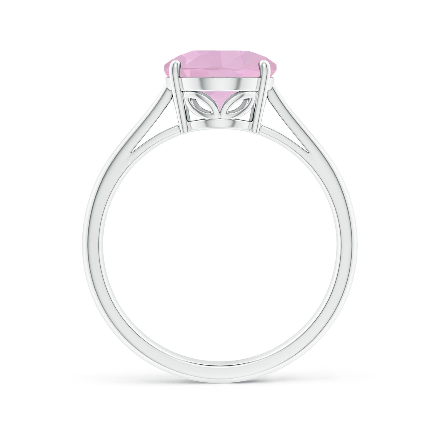 AAAA - Rose Quartz / 2.2 CT / 14 KT White Gold