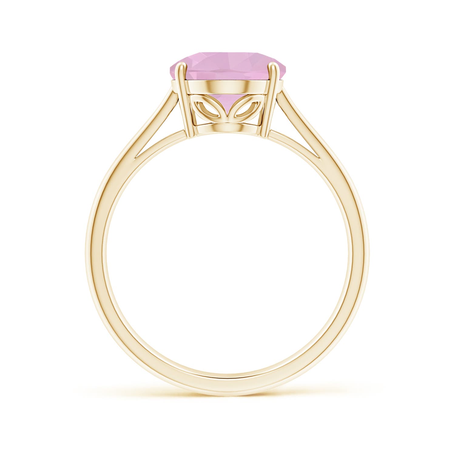 AAAA - Rose Quartz / 2.2 CT / 14 KT Yellow Gold