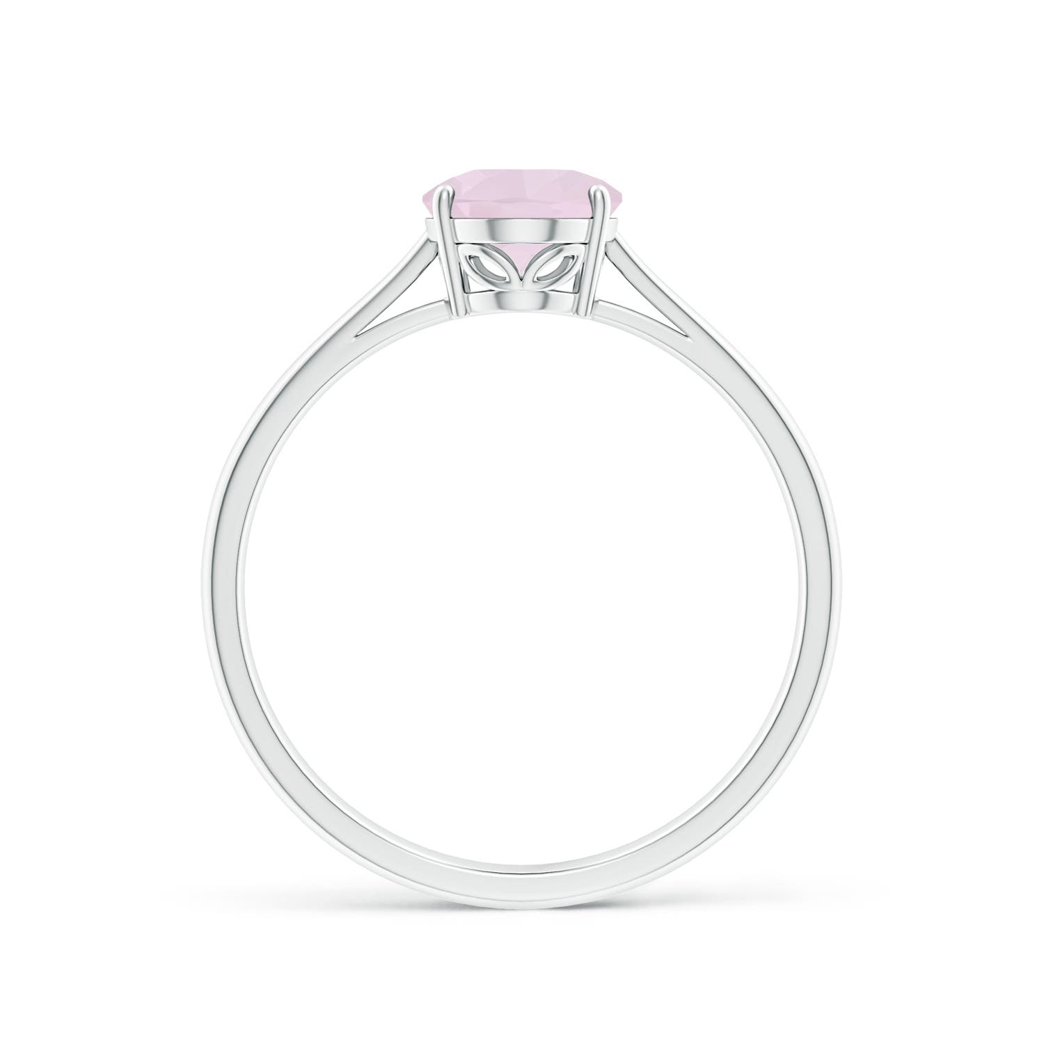 A - Rose Quartz / 1 CT / 14 KT White Gold