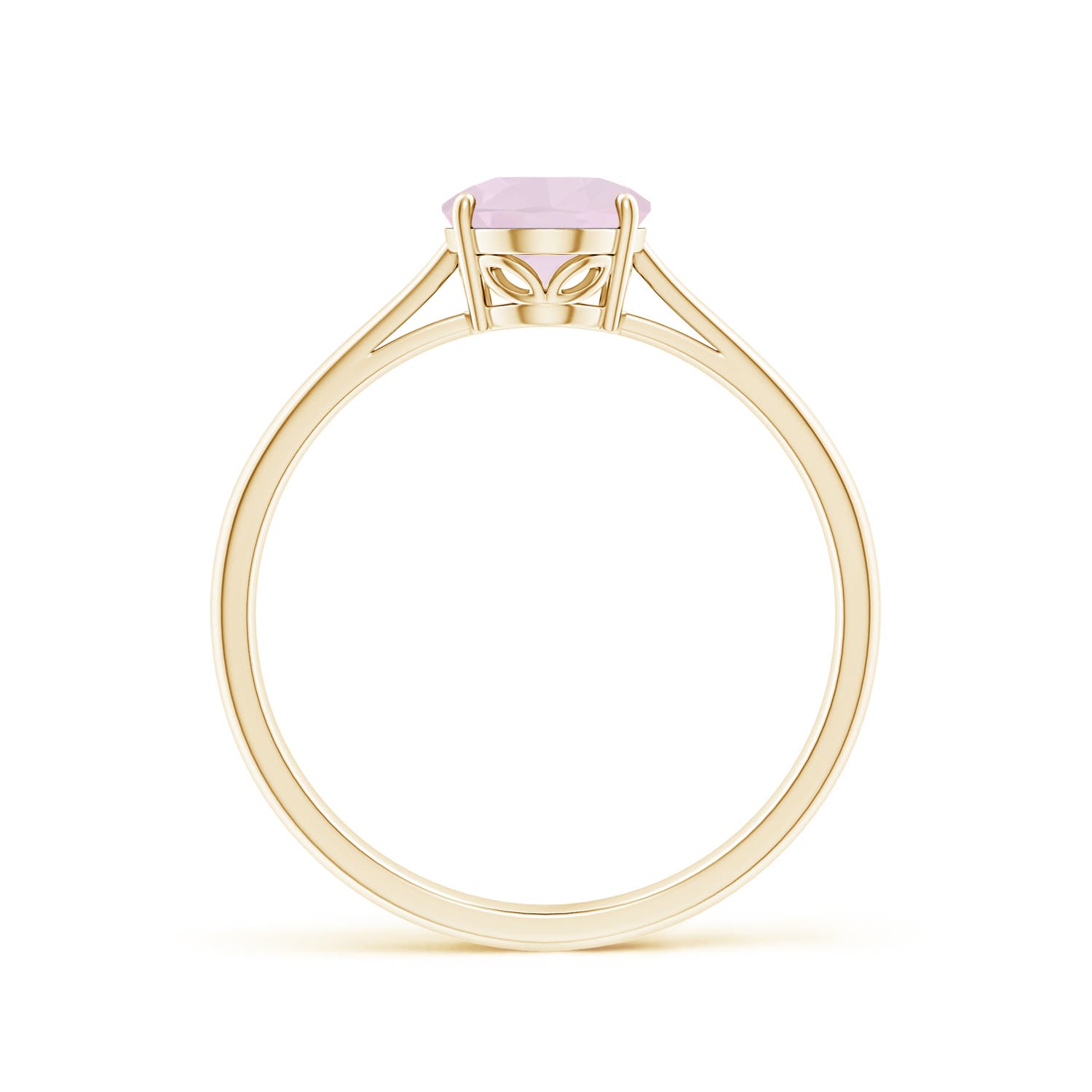 A - Rose Quartz / 1 CT / 14 KT Yellow Gold