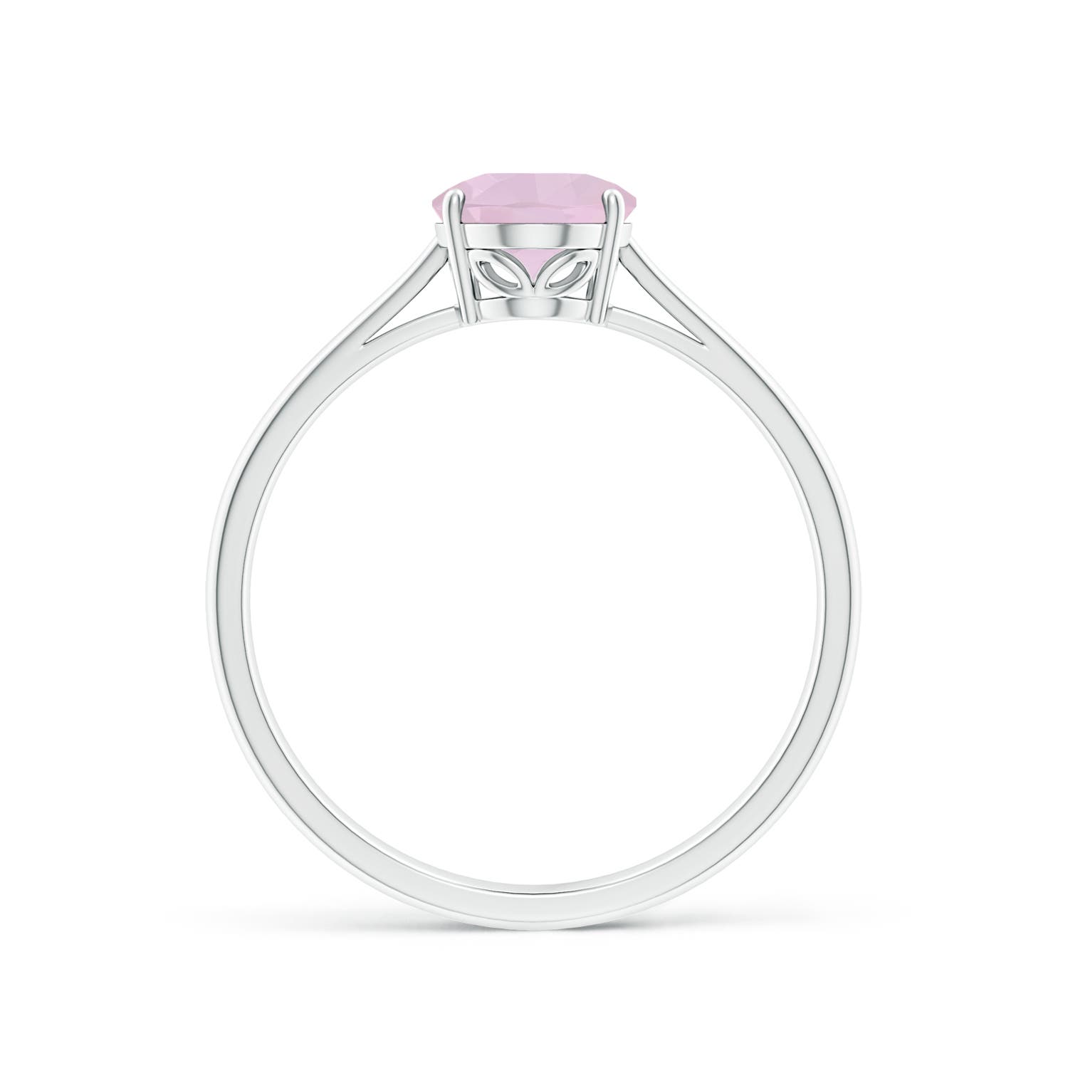 AA - Rose Quartz / 1 CT / 14 KT White Gold