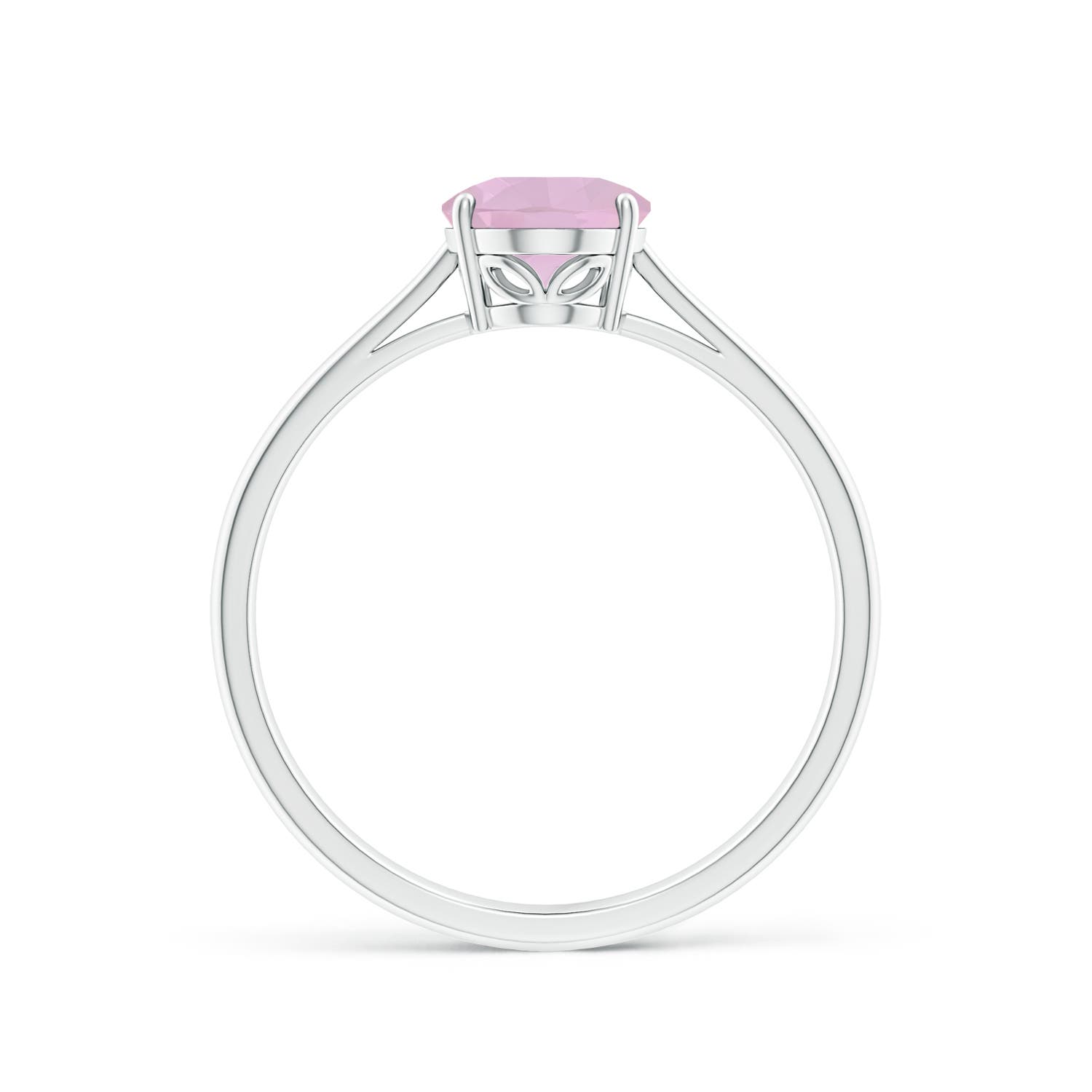 AAA - Rose Quartz / 1 CT / 14 KT White Gold