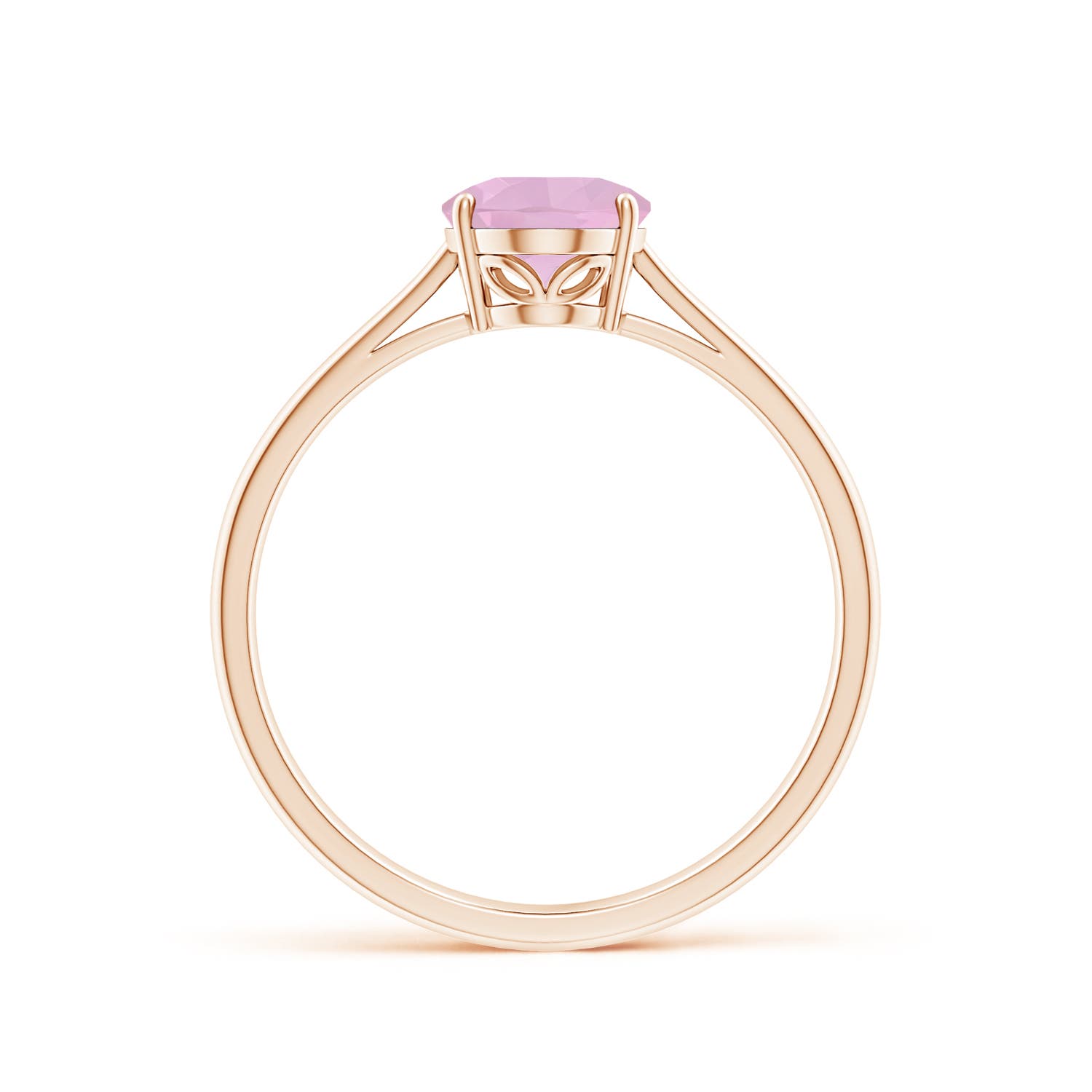 AAAA - Rose Quartz / 1 CT / 14 KT Rose Gold