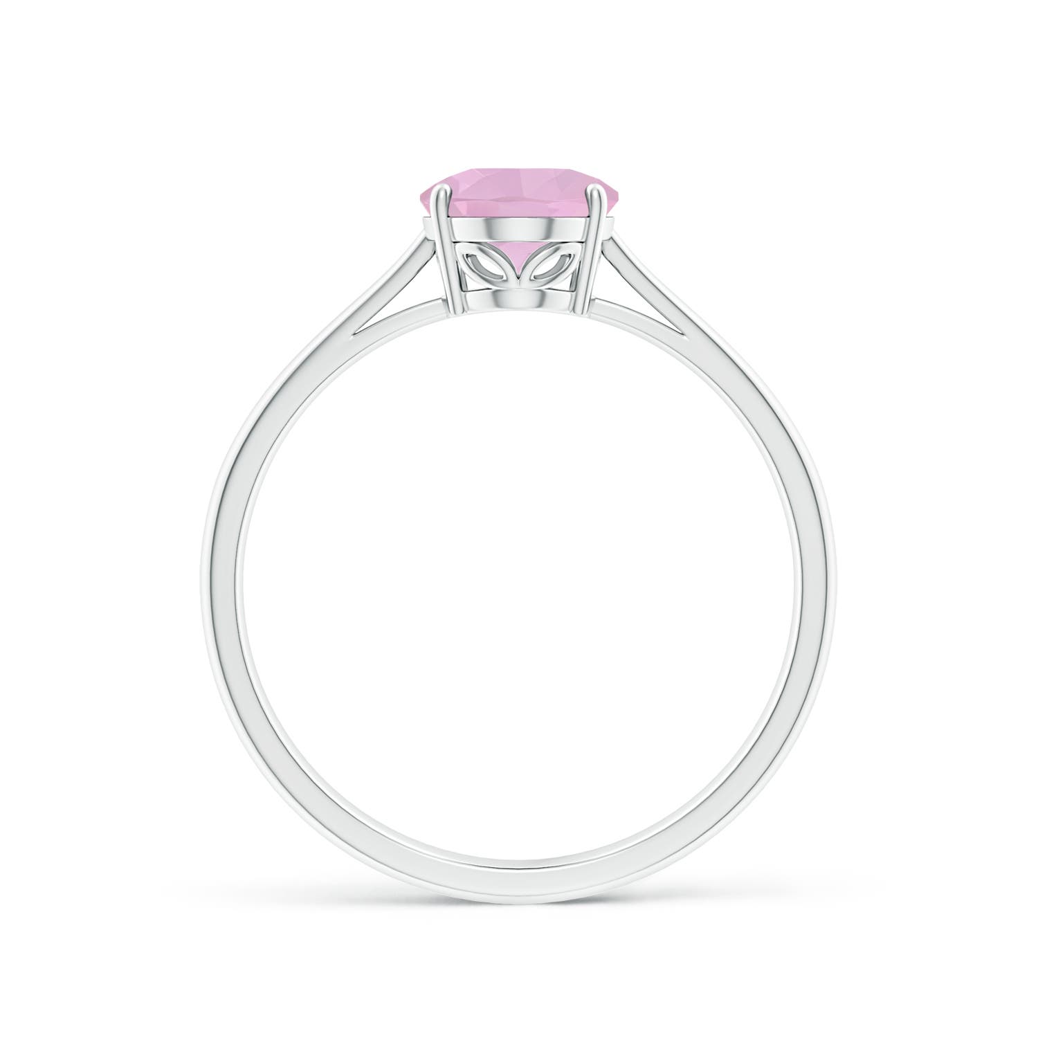 AAAA - Rose Quartz / 1 CT / 14 KT White Gold