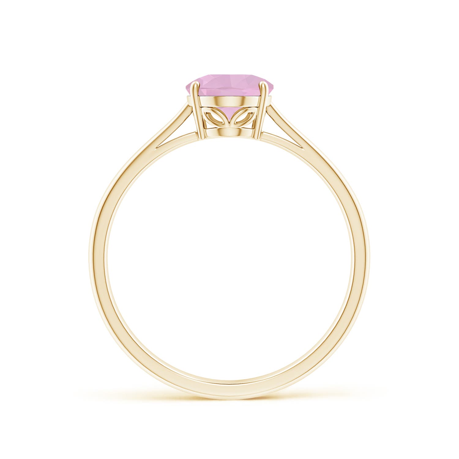 AAAA - Rose Quartz / 1 CT / 14 KT Yellow Gold