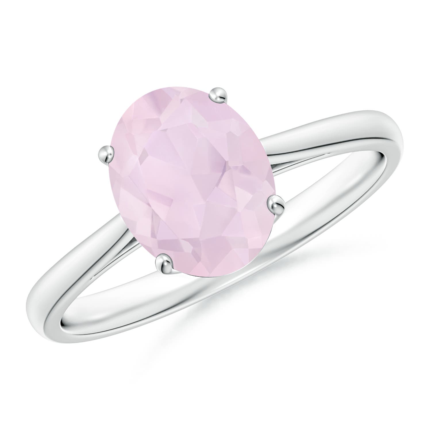 A - Rose Quartz / 1.52 CT / 14 KT White Gold