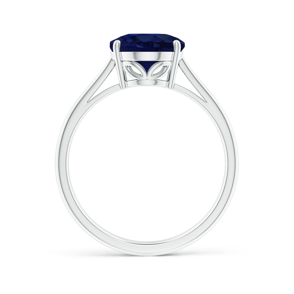 10x8mm A Oval Solitaire Blue Sapphire Cocktail Ring in White Gold side 199