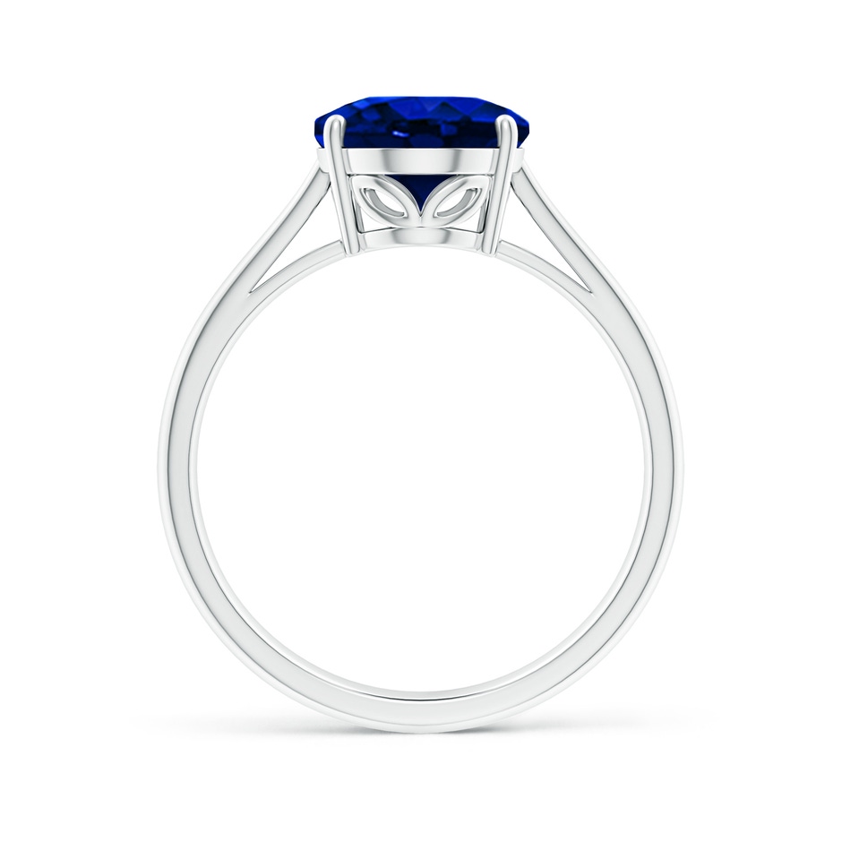 10x8mm AAAA Oval Solitaire Blue Sapphire Cocktail Ring in White Gold side 199