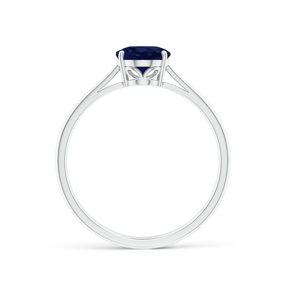 8x6mm A Oval Solitaire Blue Sapphire Cocktail Ring in P950 Platinum side 199