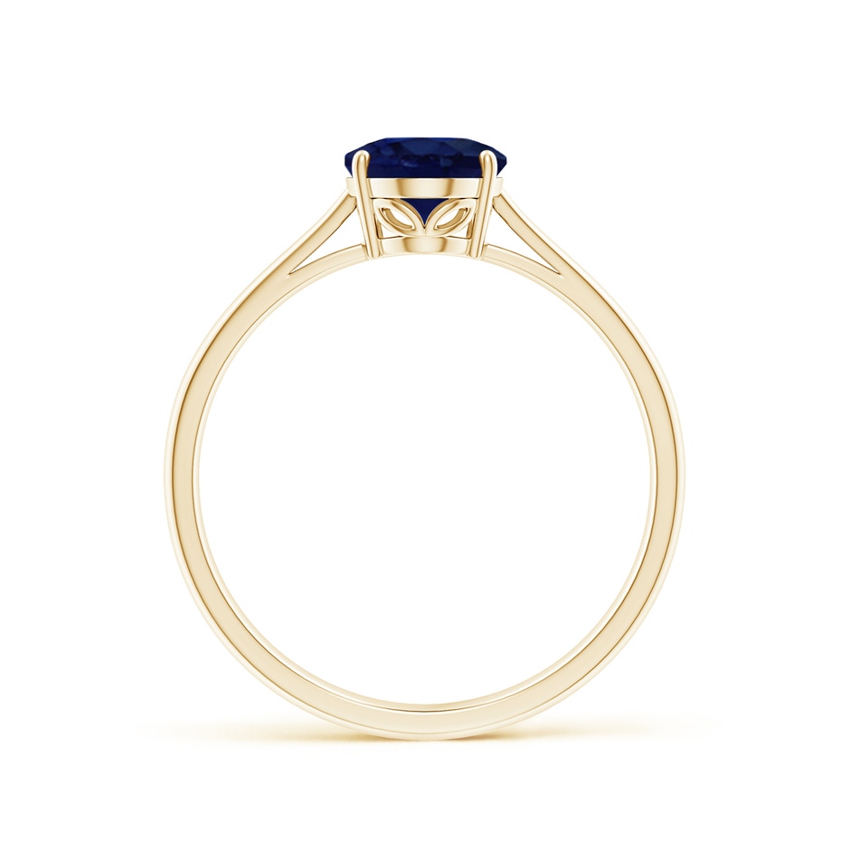 8x6mm A Oval Solitaire Blue Sapphire Cocktail Ring in Yellow Gold side 199