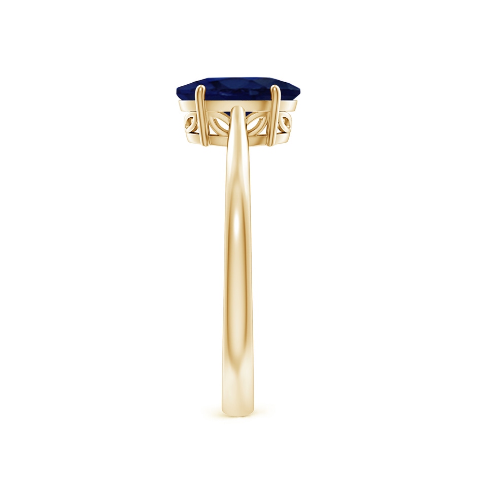 8x6mm A Oval Solitaire Blue Sapphire Cocktail Ring in Yellow Gold side 299