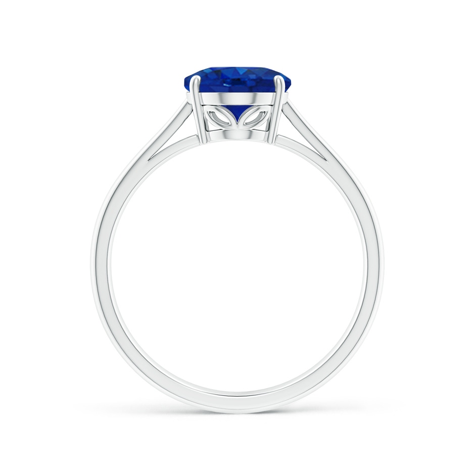 9x7mm AAA Oval Solitaire Blue Sapphire Cocktail Ring in P950 Platinum side 199