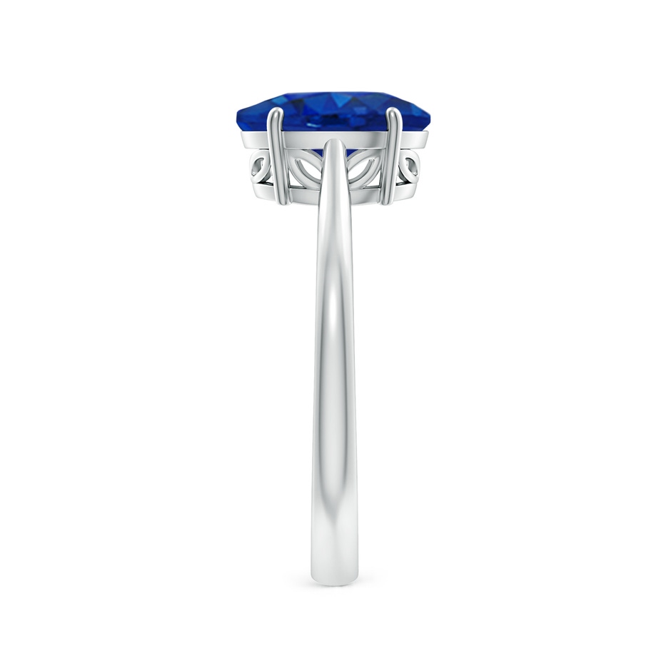 9x7mm AAA Oval Solitaire Blue Sapphire Cocktail Ring in P950 Platinum side 299